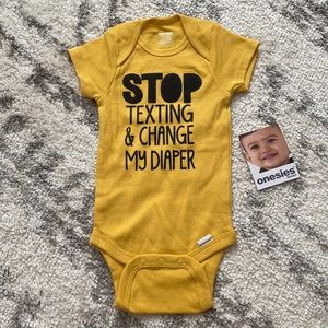 Stop texting & change my diaper onesie